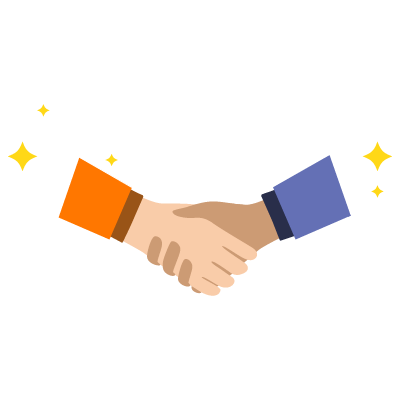winners shaking hands