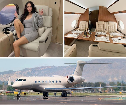 How Kim Kardashian Travels in Style