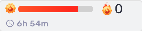 Progress bar showing 0 entries and 6 hours 54 minutes remaining towards an entry into the Rapid Fire prize draw